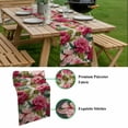 thumbnail image 5 of Pink Flowers Table Runner - 36 Inch Long, Kitchen Dining Table Runner Dresser Scarves, Spring Watercolor Floral Leaves Plants Beige Farmhouse Decor for Coffee Tables Wedding Party Banquet, 5 of 8