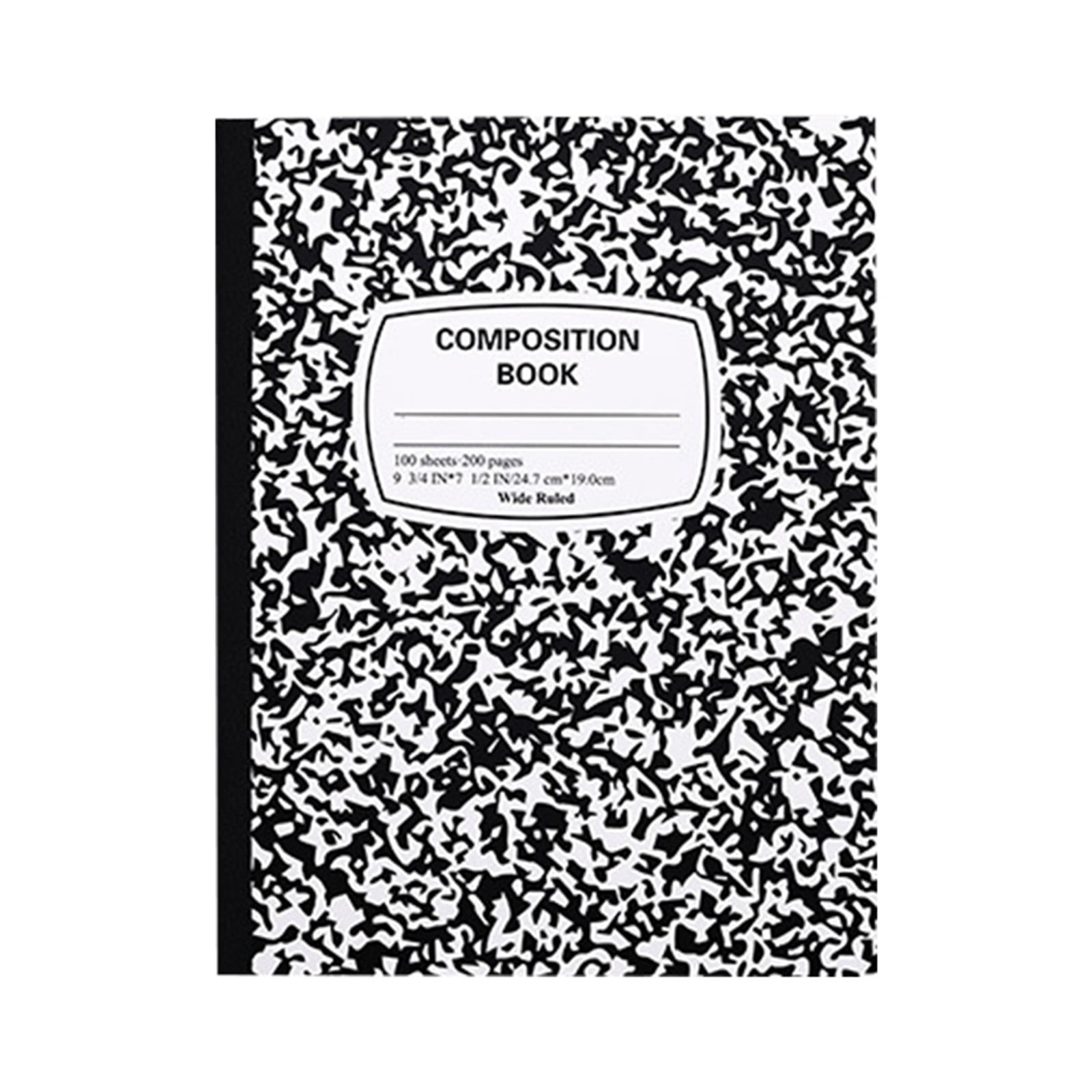 3 Pack 9.7 x 7.4 in Composition Notebook Wide Ruled, 200 Pages (100 Sheets) Marble Journal Notebook Hard Cover Wide Ruled Notebooks for Aldult College Office Supplies