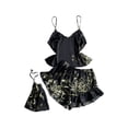 thumbnail image 2 of ZAXARRA Ensemble Pyjama 2 Pièces Femme Tops Cami + Shorts en Soie à Imprimé Floral Doux, 2 of 9