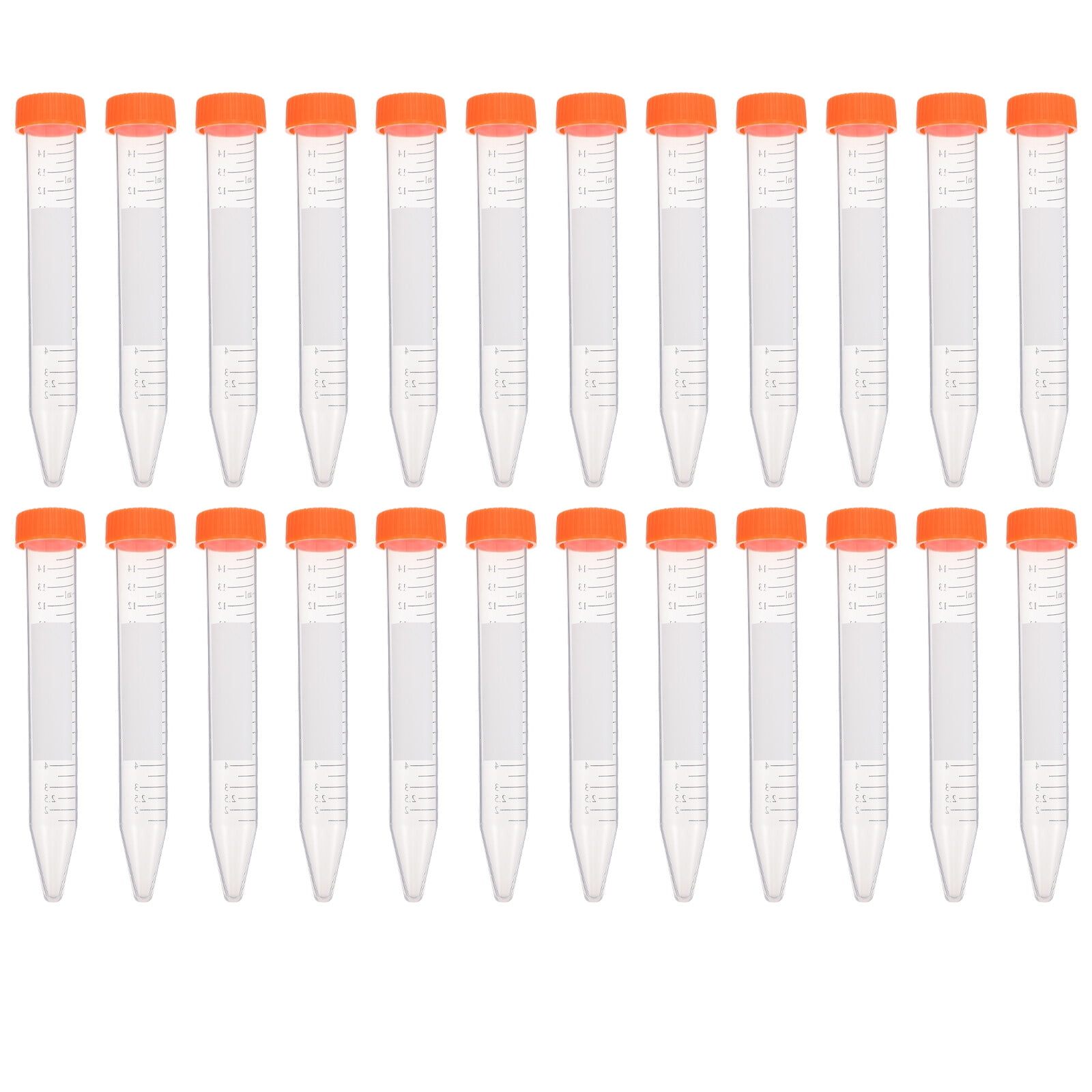 25Pcs 15ml Centrifuge Tubes with Screw Caps Scientific Experiment Test