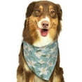 thumbnail image 5 of Dog Bandanas, Cyan Blue Lilies Flowers Adjustable Dog Scarf Triangle Bib Handkerchief Accessories for Small Medium Large Dogs, Cats, Pets, 5 of 6