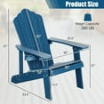 thumbnail image 3 of Costway Patio HIPS Adirondack Chair with Cup Holder Weather Resistant Outdoor 380 LBS Navy, 3 of 11