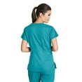 thumbnail image 2 of Grey's Anatomy Women's Junior Fit Mock Wrap Nurse Scrub Top - 4153, 2 of 2