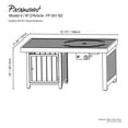 thumbnail image 3 of Paramount Offset Extruded Aluminium Rectangle Firepit Table, 3 of 9
