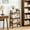 Walnut, variant on Oak 2 Doors Curio Cabinet with Tempered Glass Doors, Mirrored Back Panel and Adjustable Shelves, Lighted Display Cabinet for Home Office, Light Bulb Included