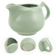 thumbnail image 2 of FELTECHELECTR Jarra de cerámica con asa para crema, jarra pequeña de porcelana para leche, jarra para café, salsas, ensaladas, leche, color verde, 2 of 6