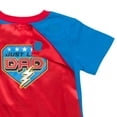 thumbnail image 5 of FunStuff Boys' Toddler Superhero Costume, Father's Day Novelty T-Shirt & Cape, 2T, 5 of 5