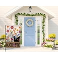 thumbnail image 3 of AMHNF Spring Cat Flowers Garden Flag 12x18 Vertical Double Sided Purple Flowers Summer Farmhouse Holiday Outside Decorations Burlap Yard Flag, 3 of 5