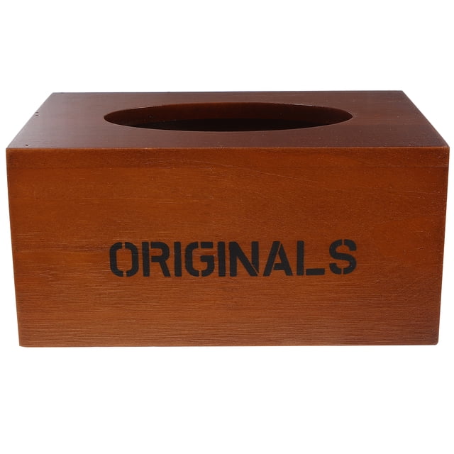 Porta pañuelos de madera, caja de pañuelos de escritorio, contenedor de pañuelos retro, caja de pañuelos para coche