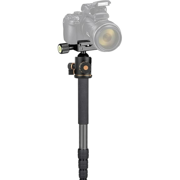 Professiona Heavy-Duty Carbon Fiber 70" Monopod/Unipod (Dual Optional Head) for Sony Alpha DSLR-A200