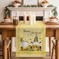 thumbnail image 2 of Table Runner 70 Inches Long for Kitchen Dining, Yellow Sunflowers Dresser Scarf Farmhouse, Dining Table Decorations for Wedding/Parties, Gnomes Farmhouse Botanical Bee 13 x 70 In, 2 of 8