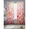 thumbnail image 4 of Sheer Curtain Panels Abstract Plant Voile Window Curtains Pink Daisy Full Spring Flowers Window Treatments Ligh Filtering Privacy Curtain Drapes for Bedroom Living Room 2 Panel Set 84 Inch, 4 of 9