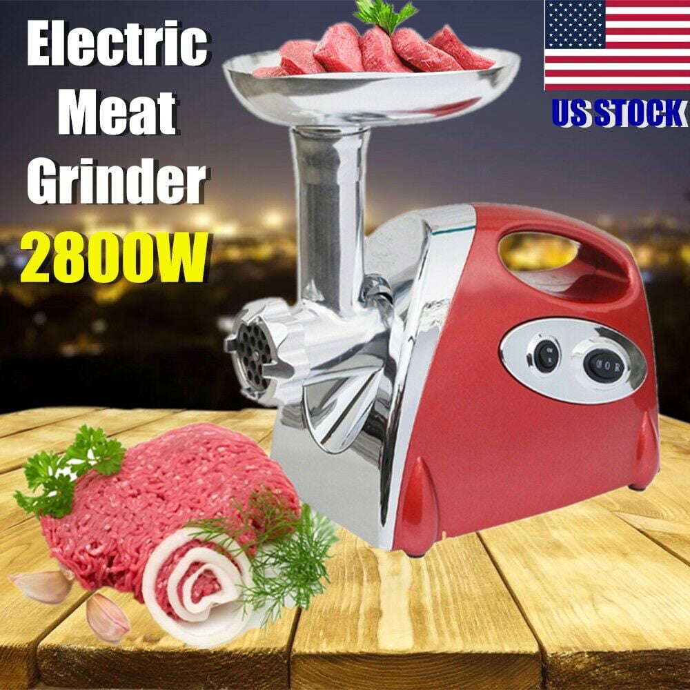 2800W Electric Meat Grinder Kitchen Stainless Steel Sausage Stuffer Kit 3 Colors 