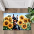 thumbnail image 4 of Doberman Pinscher Hello Summer Sunshine Sunflowers Spring Retro Vintage Doormat Doberman Dog Lover Gifts Indoor Outdoor Welcome Mat - 00008, 4 of 5
