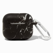 Claire's Black Marble Silicone Earbud Case Cover - Compatible with Apple AirPods® 3