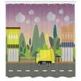thumbnail image 3 of Ambesonne Garbage Truck Shower Curtain, Waste Machine in City, 69"Wx70"L, Multicolor, 3 of 3