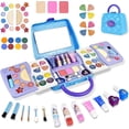 thumbnail image 1 of Bolsa de maquillaje para niños, juego de juguetes para niñas, regalo de cumpleaños, seguridad, 48 piezas, 1 of 5