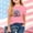 Pink, variant on ITSAME Girls 4th of July T-Shirts Patriotic Crewneck Tops Independence Day Graphic Tees White Size 3-4