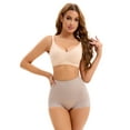thumbnail image 4 of DARING DIVA Women's Tummy Control Lace Mesh Underwear Brief Shapewear Panties Beige L, 4 of 6