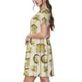 thumbnail image 2 of Disketp Frogs para Vestido de Manga Corta para Mujeres, Vestidos de Verano para Mujeres, Casual y Holgado para la Playa, 2 of 6