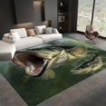 thumbnail image 1 of Living Room Area Rug 8x10 ft Green Fish Washable Non-Slip Area Rug, 3D Print Low-Pile Carpet for Bedroom, Kids Room, Nursery, Home Decor Rugs, 1 of 7