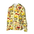 thumbnail image 2 of Kll Funny Construction Vehicles Print Men'S Women’s Upf 50+ Sun Protection Outdoor Hoodie Jacket Long Sleeve Fishing Hiking Performance Shirt- Large, 2 of 8