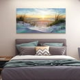 thumbnail image 5 of ADALE Canvas Wall Art For Living Room Wall Decor For Bedroom Blue Sea Beach Scenery Wall Paintings Poster Prints Artwork Office Decorations Ocean Seascape Pictures Framed 10x8 Inch, 5 of 6