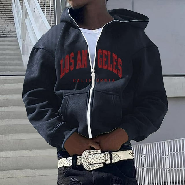 WILLBEST Sudaderas para Hombre, Suéter con Capucha Estilo Europeo y con Personalidad, Estilo Casual, Estilo Hip Hop, Cárdigan, Abrigo Superior XXXXGrande