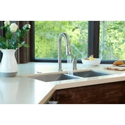 Pacific Bay Grandview Pull Down Kitchen Faucet with Soap Dispenser for Kitchens - Brushed Satin Nickel