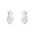 thumbnail image 1 of Aretes de plata .925 BELLAPLATA MF broquel Piñas de plata con cortes diamantados, 1 of 4
