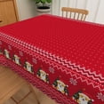 thumbnail image 5 of Duangreer Christmas Theme Rectangle Tablecloth, Retro Pattern Cartoon Puppy Print, Washable Table Cover for Party Picnic Indoor Outdoor Decor, 60 x 102 Inch, 5 of 6