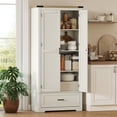 thumbnail image 2 of HOMCOM 69" Tall Kitchen Storage Cabinet with Adjustable Shelves, Cream White, 2 of 10