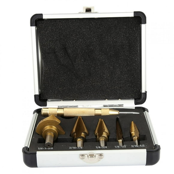 Step Drill Bit Hss Step Drill Bit Step Cone Drill Bit 6pcs 1 Box HSS Plating Step Drill Bit Set Center Cone Drill Bit