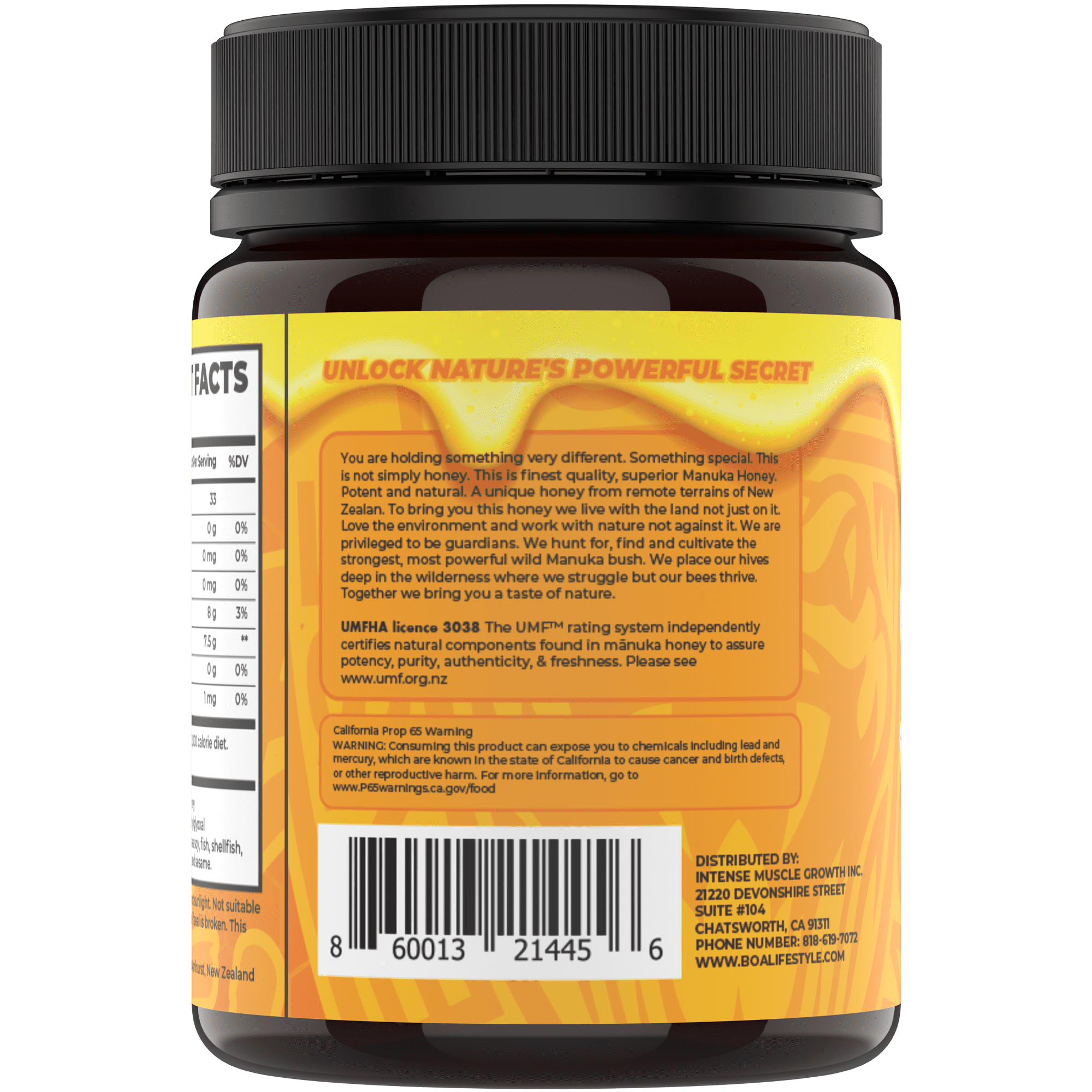 BOA Manuka Honey Grade 10+ (MGO 263+) – 100% Pure New Zealand Honey – Natural Raw Honey – 250g (8.8 oz)