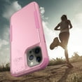 thumbnail image 6 of iPhone 12 Pro Case , iPhone 12 Case , [ Pink + Pink ] Shockproof Heavy Duty Armor Protective Phone Cases Hard Rugged Bumper Cover for iPhone 12 / 12 Pro 6.1 inch, 6 of 7