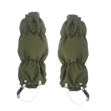 Sovob Outdoor Leg Gaiters Leg Protection Snow Boot Gaiters Waterproof Snake Proof Adjustable Legging Cover Military Green