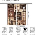 thumbnail image 2 of Brown Coffee Theme Kitchen Curtains Rod Pocket Rustic Vintage Latte Cappuccino Cafe Curtains Farmhouse Cafe Beans Drink Decor Modern Art Window Drapes Fabric 27.5x63in,2 Panel Set, 2 of 6