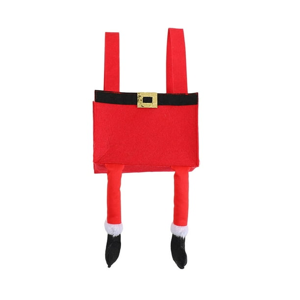 Bolsa de dulces de Navidad Bolsa de regalos Adorno Saco Tote Decoraciones Bolsas de regalo de Navidad Bolsa de regalo de Navidad para fiesta Favor fes Papá Noel rojo