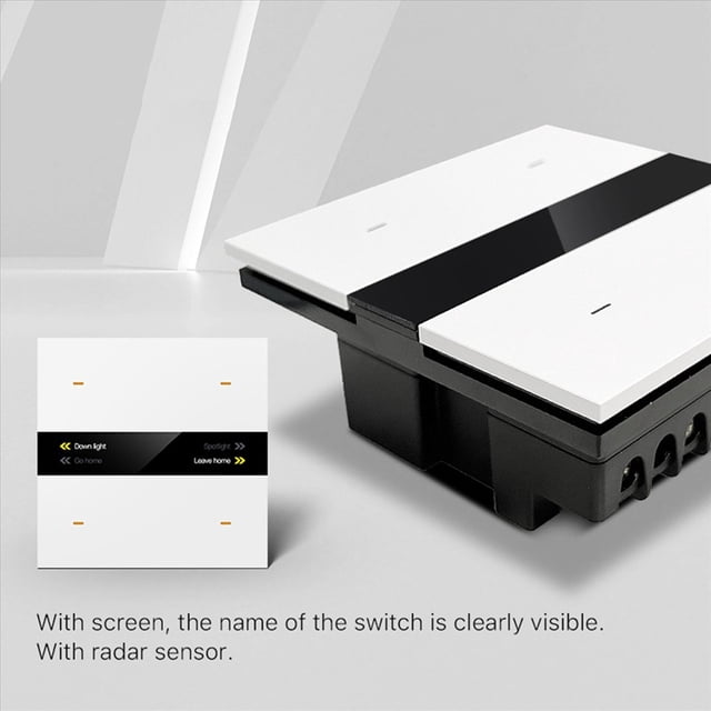 2X Tuya Zigbee Smart Scene Switch Lighting Smart Control Scene Control Switch Panel Smart Switch 485 86 Box B