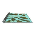 thumbnail image 2 of Ahgly Company Indoor Rectangle Abstract Light Blue Modern Area Rugs, 3' x 5', 2 of 4