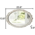 thumbnail image 4 of Sintosin Antique Wall Mirror 24" x 14", Distressed White Vintage Wood Ornate Glam Oval Mirrors for Living Room, Bathroom, Entryway & Bedroom Decor, 4 of 11