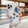 thumbnail image 4 of Compatible with iPhone 13 Pro Max Embossed Flower Case Colorful Clear Blooming Floral Shockproof Soft Flexible TPU Bumper Slim Protective Cute Fashion Cover for Girl Women, 4 of 10