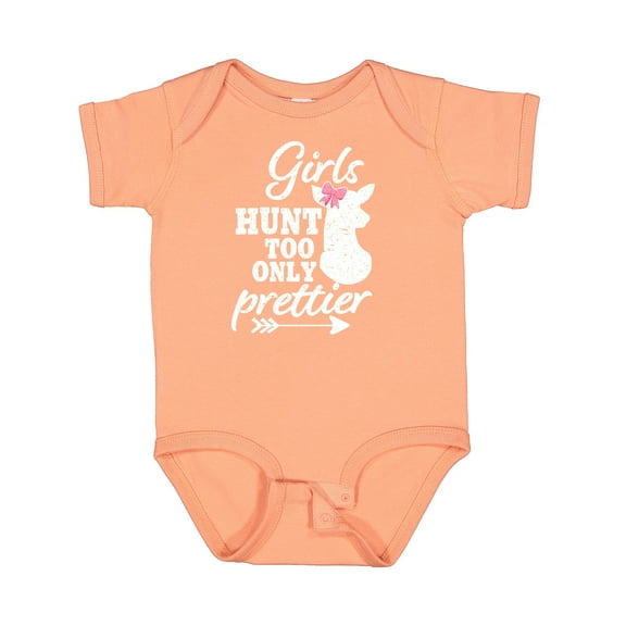 Inktastic Hunting Girls Hunt Too Only Prettier with Doe and Arrow Girls Baby Bodysuit