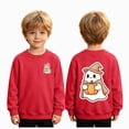 thumbnail image 2 of CAUYDY Girls Boys Halloween Sweatshirt Kids Cute Ghost Pumpkin Graphic Sweatshirts Crewneck Pullover Long Sleeve Shirts,, 2 of 9