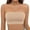 Grey, variant on Strapless Bra for Women, Wireless Non-Slip Padded Bandeau Bra, Seamless Push Up Tube Top Bralette Women's Traceless Large Anti Drop Off One Shoulder Wrapped Chest Wrapped Up Bra Beige L