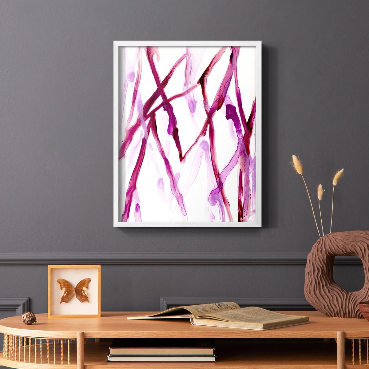 Runnel XV in White Solid Wood 8 x 10 Framed Print