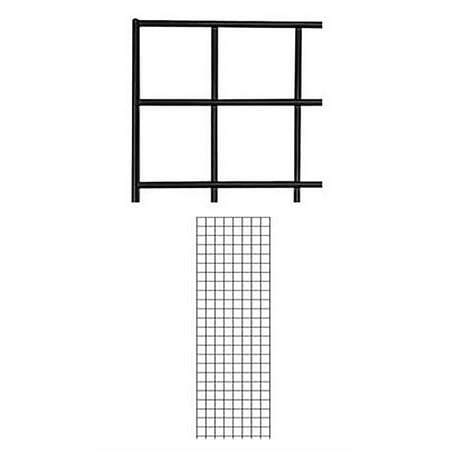 SSWBasics 2' X 6' Wire Grid Panel - Black (Pack of 3)