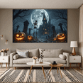 thumbnail image 5 of Spooky Theme Halloween Banner Skeleton Design Moonlit Graveyard for Halloween Party Decoration Outdoor Decoration, 5 of 8