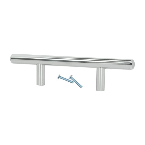Solid Metal Bar Pull / Handle, Chrome, 3" Hole Centers, 6" Overall Length