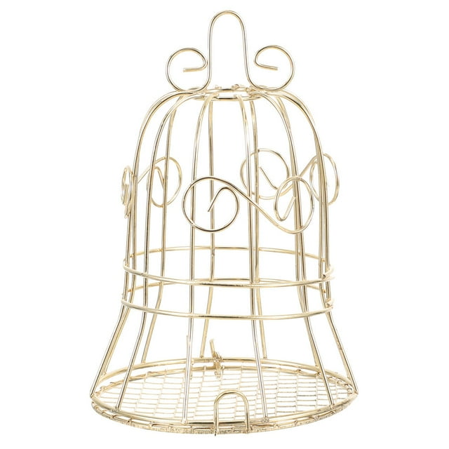 Golden Bird Cage for Parrots Elegant Iron Design Indoor Outdoor Decor 70-100 Characters